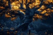 Obraz z motywem fantasy Magiczne drzewo 73081 Naklejkomania - zdjecie 7 - miniatura