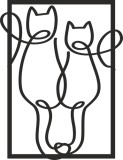 Obraz ażurowy Kotki - zakręcone linie 51016 Naklejkomania - zdjecie 1 - miniatura