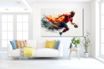Piłkarz - nowoczesny, dynamiczny obraz dekoracyjny 73057 Naklejkomania - zdjecie 2 - miniatura