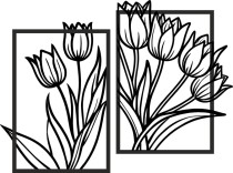 Dwuczęściowy obraz ażurowy Tulipany 51021 Naklejkomania - zdjecie 1 - miniatura