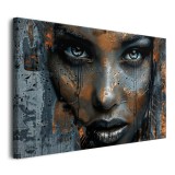 Nowoczesny obraz Kobieca twarz w betonowej strukturze 73035 Naklejkomania - zdjecie 7 - miniatura
