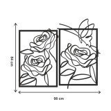 Obraz ażurowy, dyptyk Róże i motyl w abstrakcyjnym stylu 51020 Naklejkomania - zdjecie 5 - miniatura