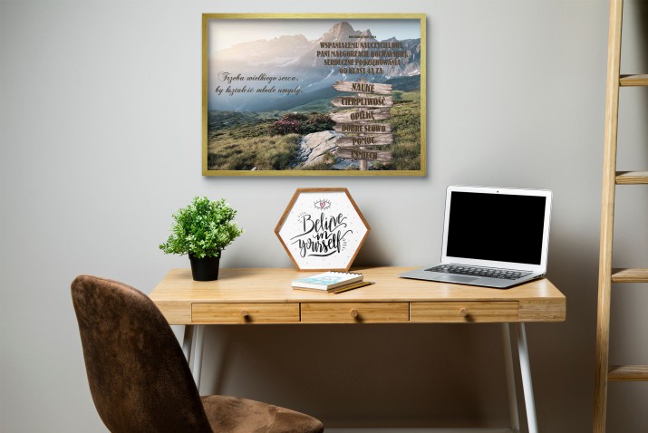 Plakat dla nauczyciela na zakończenie roku - personalizowany, ze wzruszającym cytatem 23222 - zdjęcie 5
