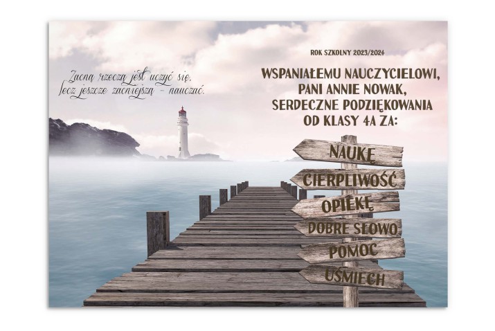 Personalizowany plakat dla wychowawcy - ozdobny, wzruszający prezent na zakończenie roku 23221 - zdjęcie 3
