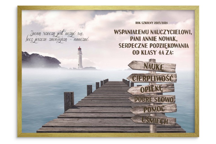 Personalizowany plakat dla wychowawcy - ozdobny, wzruszający prezent na zakończenie roku 23221 - zdjęcie 4