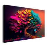 Nowoczesny obraz z efektem 3D Kolorowe drzewo 73047 Naklejkomania - zdjecie 7 - miniatura