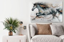 Obraz Artystyczny galop - koń ze złotem 20811 Naklejkomania - zdjecie 8 - miniatura