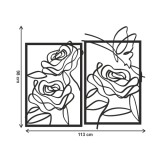 Obraz ażurowy, dyptyk Róże i motyl w abstrakcyjnym stylu 51020 Naklejkomania - zdjecie 6 - miniatura