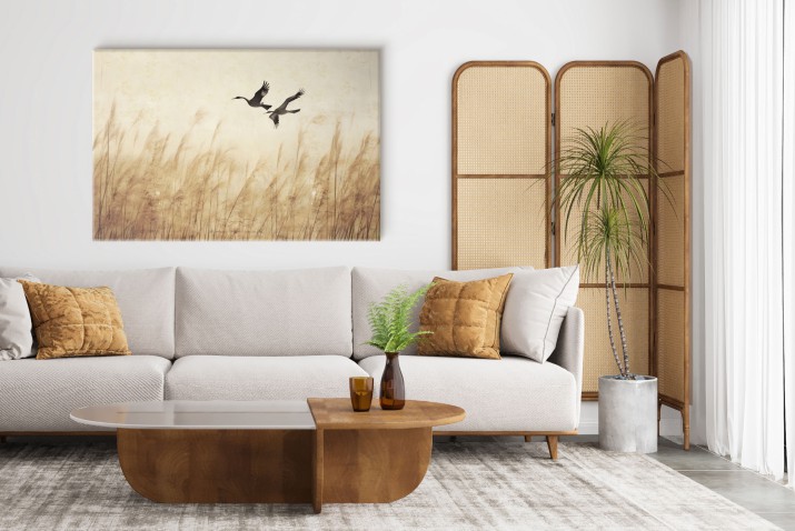 Obraz boho Ptaki nad zbożem 64610 - zdjęcie 10