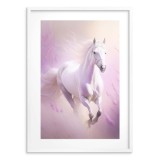 Pastelowy plakat w różu Galopujący koń 24357 Naklejkomania - zdjecie 4 - miniatura