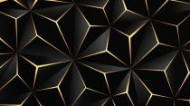 Fototapeta Stonowany glamour - czarna geometryczna struktura ze złotem 75081 Naklejkomania - zdjecie 2 - miniatura