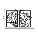 Dwuczęściowy obraz ażurowy Asymetryczna kompozycja z tulipanów 51023 Naklejkomania - zdjecie 7 - miniatura