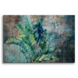 Egzotyczny obraz Niebieska papuga wśród liści 64609 Naklejkomania - zdjecie 1 - miniatura