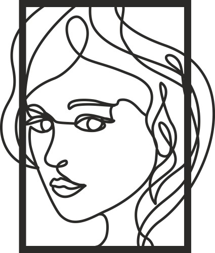 Obraz ażurowy Kobiecy portret 51029 Naklejkomania - zdjecie 1