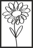 Obraz ażurowy Abstrakcyjna stokrotka 51018 Naklejkomania - zdjecie 1 - miniatura