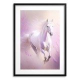 Pastelowy plakat w różu Galopujący koń 24357 Naklejkomania - zdjecie 1 - miniatura