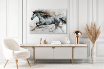 Obraz Artystyczny galop - koń ze złotem 20811 Naklejkomania - zdjecie 2 - miniatura
