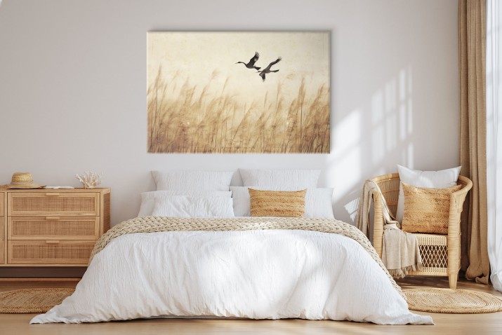 Obraz boho Ptaki nad zbożem 64610 - zdjęcie 9