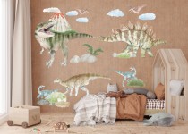 Naklejki na ścianę dla dzieci Dinozaury i wulkan 52000 Naklejkomania - zdjecie 7 - miniatura