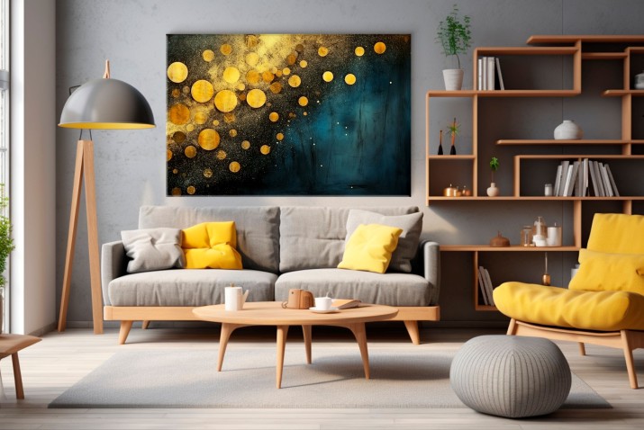 Obraz glamour Abstrakcja - złote plamy 64618 - zdjęcie 10