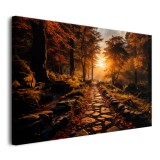 Jesienny obraz Kamienna dróżka w lesie 73045 Naklejkomania - zdjecie 6 - miniatura