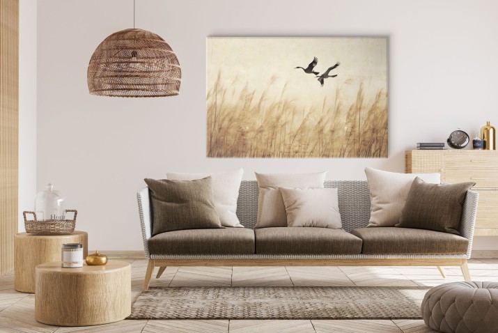 Obraz boho Ptaki nad zbożem 64610 - zdjęcie 8