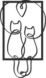 Obraz ażurowy Koty - serce 51015 Naklejkomania - zdjecie 1 - miniatura