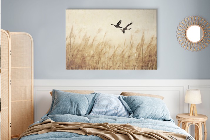 Obraz boho Ptaki nad zbożem 64610 - zdjęcie 11