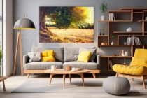 Słoneczny obraz Polana z drzewem 64634 Naklejkomania - zdjecie 2 - miniatura