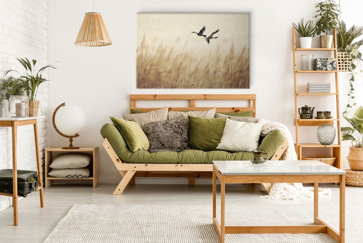 Obraz boho Ptaki nad zbożem 64610 - zdjęcie 2