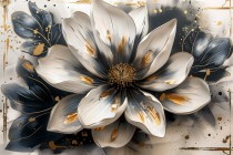 Eteryczny Kwiat- Abstrakcyjny obraz Kwiatowy na Płótnie 73132 Naklejkomania - zdjecie 5 - miniatura