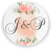 Okrągła tabliczka weselna PCV 3D z imionami Pary Młodej w stylu boho 62802 Naklejkomania - zdjecie 2 - miniatura