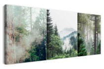 Obrazy tryptyki na ścianę mglisty krajobraz 20653 Naklejkomania - zdjecie 5 - miniatura
