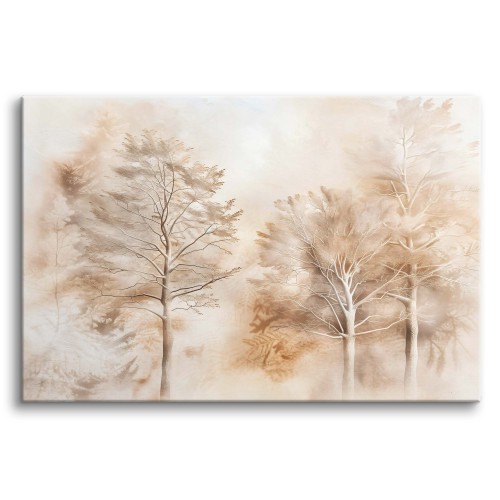 Minimalistyczny obraz na płótnie Mglisty Poranek w Lesie - Dekoracja Ścienna 20832 Naklejkomania - zdjecie 1