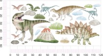 Naklejki na ścianę dla dzieci Dinozaury i wulkan 52000 Naklejkomania - zdjecie 3 - miniatura