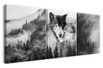 Obrazy na ścianę sypialni, salonu skandynawskie, las, wilki 20293 Naklejkomania - zdjecie 5 - miniatura