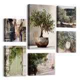 Obrazy śródziemnomorski krajobraz- oliwny gaj, Włoskie Uliczki 20848 Naklejkomania - zdjecie 2 - miniatura