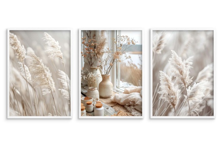 Zestaw Plakatów- Elegancja Natury w Minimalistycznym Stylu- Skandynawski Design i Styl Boho 81184 - zdjęcie 3