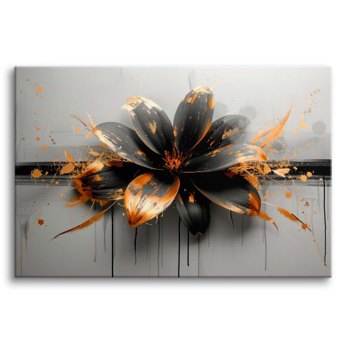 Mroczny Kwiat- Abstrakcyjny obraz do salonu  73133 Naklejkomania - zdjecie 1