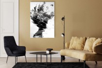 Czarno-biały obraz na ścianę- Eksplozja Abstrakcji | Nowoczesne obrazy do salonu, sypialni biura 20862 Naklejkomania - zdjecie 3 - miniatura