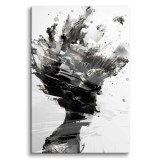 Czarno-biały obraz na ścianę- Eksplozja Abstrakcji | Nowoczesne obrazy do salonu, sypialni biura 20862 Naklejkomania - zdjecie 1 - miniatura