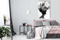 Czarno-biały obraz na ścianę- Eksplozja Abstrakcji | Nowoczesne obrazy do salonu, sypialni biura 20862 Naklejkomania - zdjecie 4 - miniatura