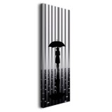 Czarno-biały obraz na płótnie Kobieta z parasolem | Dekoracja ścienna do salonu 20868 Naklejkomania - zdjecie 2 - miniatura