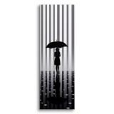 Czarno-biały obraz na płótnie Kobieta z parasolem | Dekoracja ścienna do salonu 20868 Naklejkomania - zdjecie 1 - miniatura
