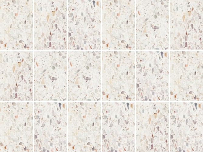 Naklejki na płytki ceramiczne, kafelki | Lastryko-Beż i Brąz | Nowoczesna, samoprzylepna okleina 65524 - zdjęcie 2