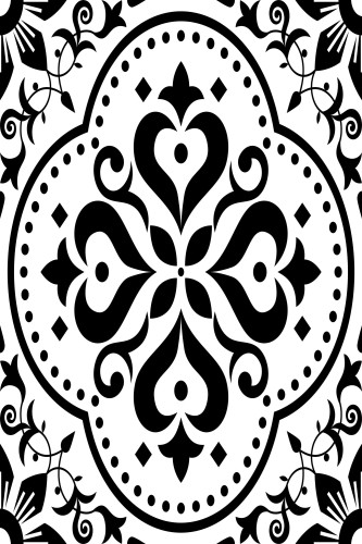 Naklejki na płytki ceramiczne, kafelki | Mozaika, czarno-biały orientalny wzór | Okleina do kuchni, łazienki 65527 - zdjęcie 7