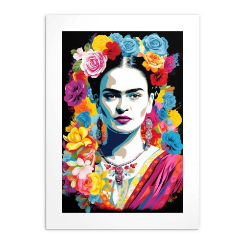Plakat Pop Art - Styl Frida Kahlo | Kolorowa Dekoracja Ścienna | Plakat artystyczny 23242 - zdjęcie 4
