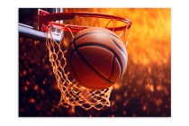 Plakat do Pokoju Młodzieżowego – Koszykówka, Piłka i Kosz | Dynamiczny Plakat Koszykówka 61706 - miniaturka 7