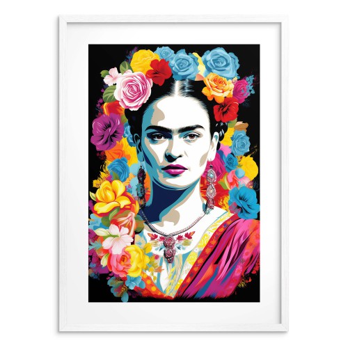 Plakat Pop Art - Styl Frida Kahlo | Kolorowa Dekoracja Ścienna | Plakat artystyczny 23242 - zdjęcie 3