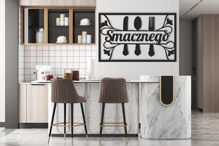 Ażurowy obraz do kuchni, jadalni &amp;amp;amp;amp;amp;quot;Smacznego&amp;amp;amp;amp;amp;quot; | Nowoczesna dekoracja ścienna 66814 - zdjęcie 4